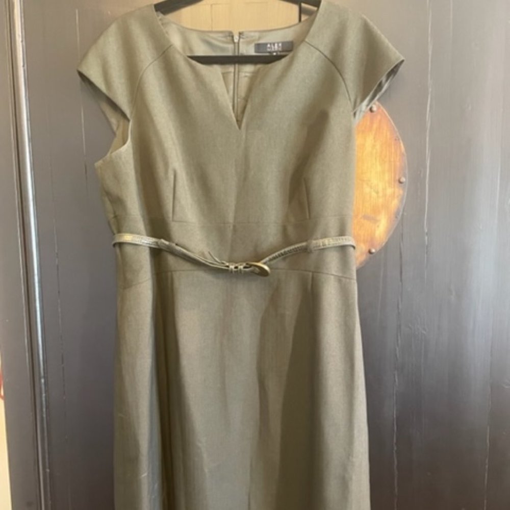 Alex Marie Size 16 Olive Suit Dress NWOT